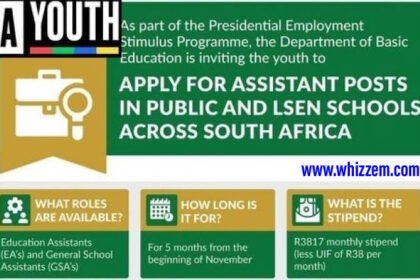 SA Youth Teacher Assistant Application Form 2022