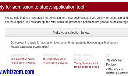 UNISA application tool 2023